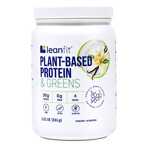 LeanFit Plant-Based Protein & Greens Natural Vanilla – 20g Plant Protein + 4 Leafy Greens