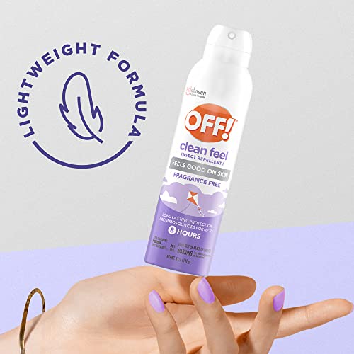OFF! Clean Feel Insect Repellent Aerosol with 20% Picaridin, Bug Spray