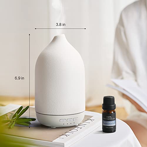 ZEIGGA LAB Essential Oil Diffusers, Aromatherapy Diffuser for Essential Oils, 100ml Ceramic Oil Diffusers
