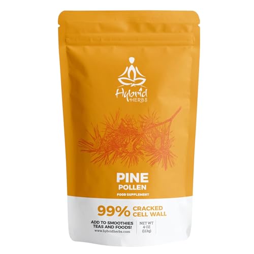 HYBRID HERBS - PINE POLLEN | 99% Cracked Cell Wall Powder | Highly Bioavailable