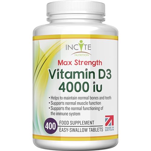 Vitamin D3 4000 iu - Vitamin D Tablets - 1 Year Supply Tablets - Vegetarian - Vitamin D