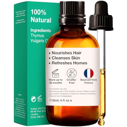Kukka Thyme Essential Oil for Hair Thyme Oil for Skin - 100% Natural Thyme Essential Oil for Diffuser KUKKA essential oils