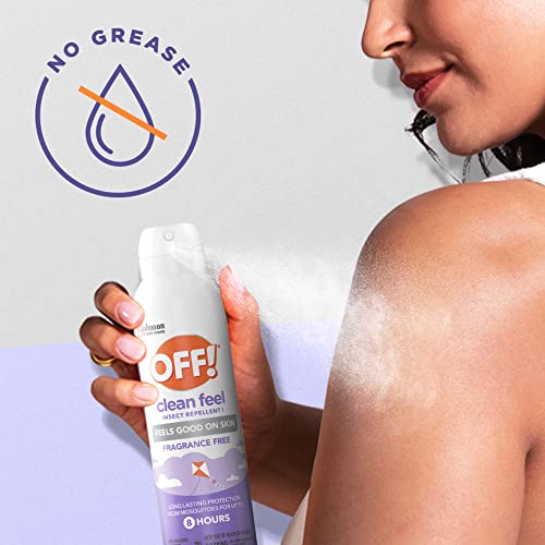 OFF! Clean Feel Insect Repellent Aerosol with 20% Picaridin, Bug Spray