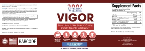 Leviathan Wellness Vigor - Stimulant Free, Nitric Oxide Boosting Pre-Workout Powder Leviathan Wellness
