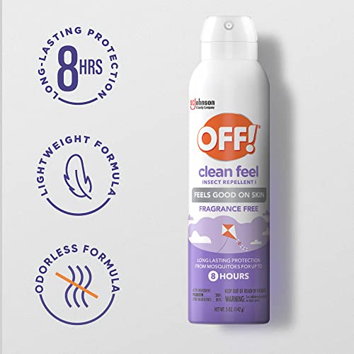 OFF! Clean Feel Insect Repellent Aerosol with 20% Picaridin, Bug Spray