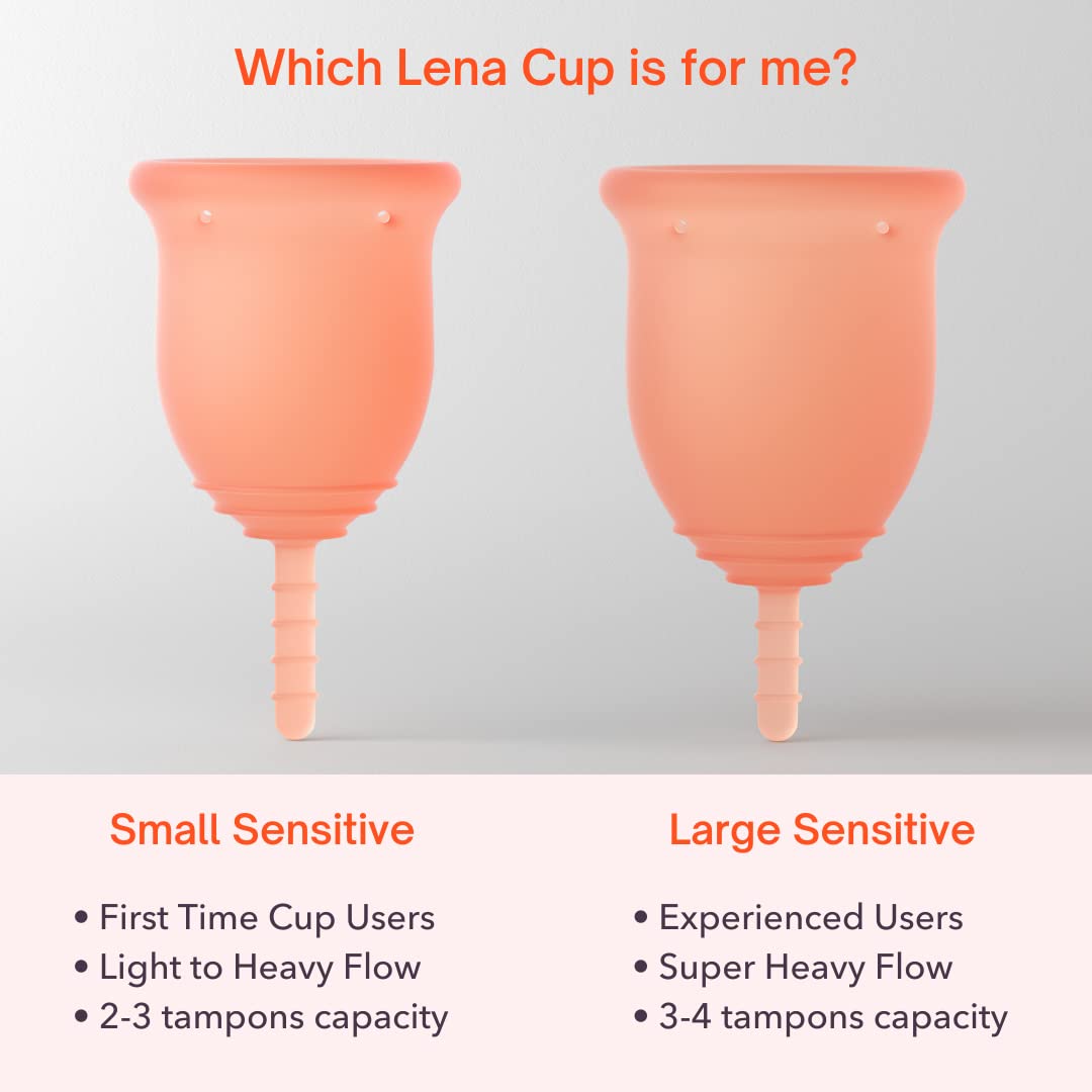 Lena Sensitive Menstrual Cup | Reusable Beginner Period Cup | Wear for 12 Hours