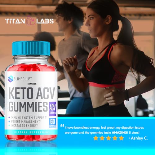 (3 Pack) Slimsculpt Keto ACV Gummies, Slim Sculpt Keto ACV Gummies Advanced Weight Loss 1000MG Titan Labs