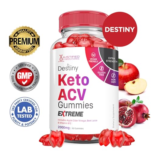 (5 Pack) Destiny Keto ACV Gummies Extreme 2000MG Destiny Keto Gummies Advanced Justified Laboratories