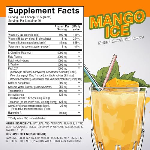 Larry Wheels' Pre Workout - Energy Drink Powder - Pre Workout Powder for Men & Women PR Sciences