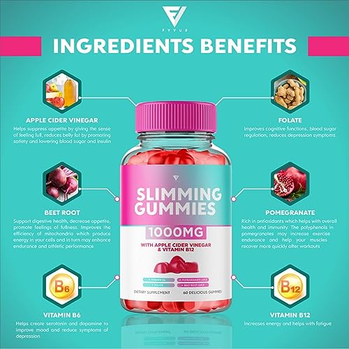 (3 Pack) Slimming Gummies It Works Slimming Gummies for Weight Loss with Apple Cider Fyvus