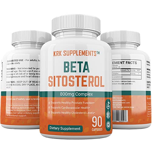 KRK SUPPLEMENTS Bundle Combo for 3 Total Bottles of Beta Sitosterol 800mg KRK SUPPLEMENTS