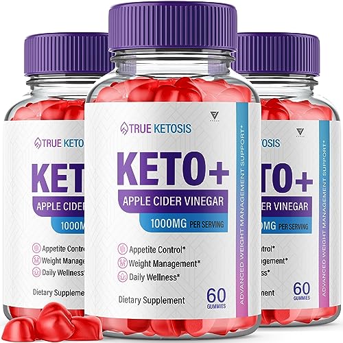 (3 Pack) True Ketosis Keto Gummies for Weight Loss, True Ketosis Keto ACV Gummies