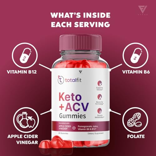 (2 Pack) Total Fit Keto ACV Gummies Advanced Weight Loss, Total Keto ACV Apple Cider Fyvus