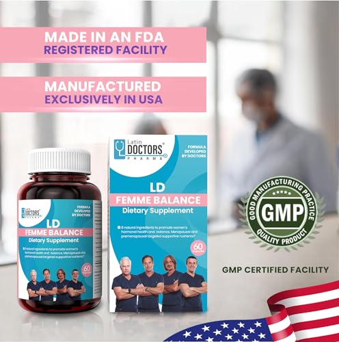 Latin Doctors Femme Balance Supplement, Supports Hormone Balance, Menopausal & Premenopausal LATIN DOCTORS PHARMA