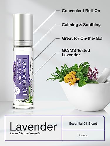 Lavender Essential Oil Roll On Blend | .33 fl oz (Pack of 2) | Roller for Skin | by Horbaach Horbäach