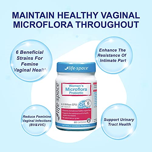 Life-Space Probiotic for Women, Support Healthy Vaginal Microflora & Comfort, BV & VVC Infection