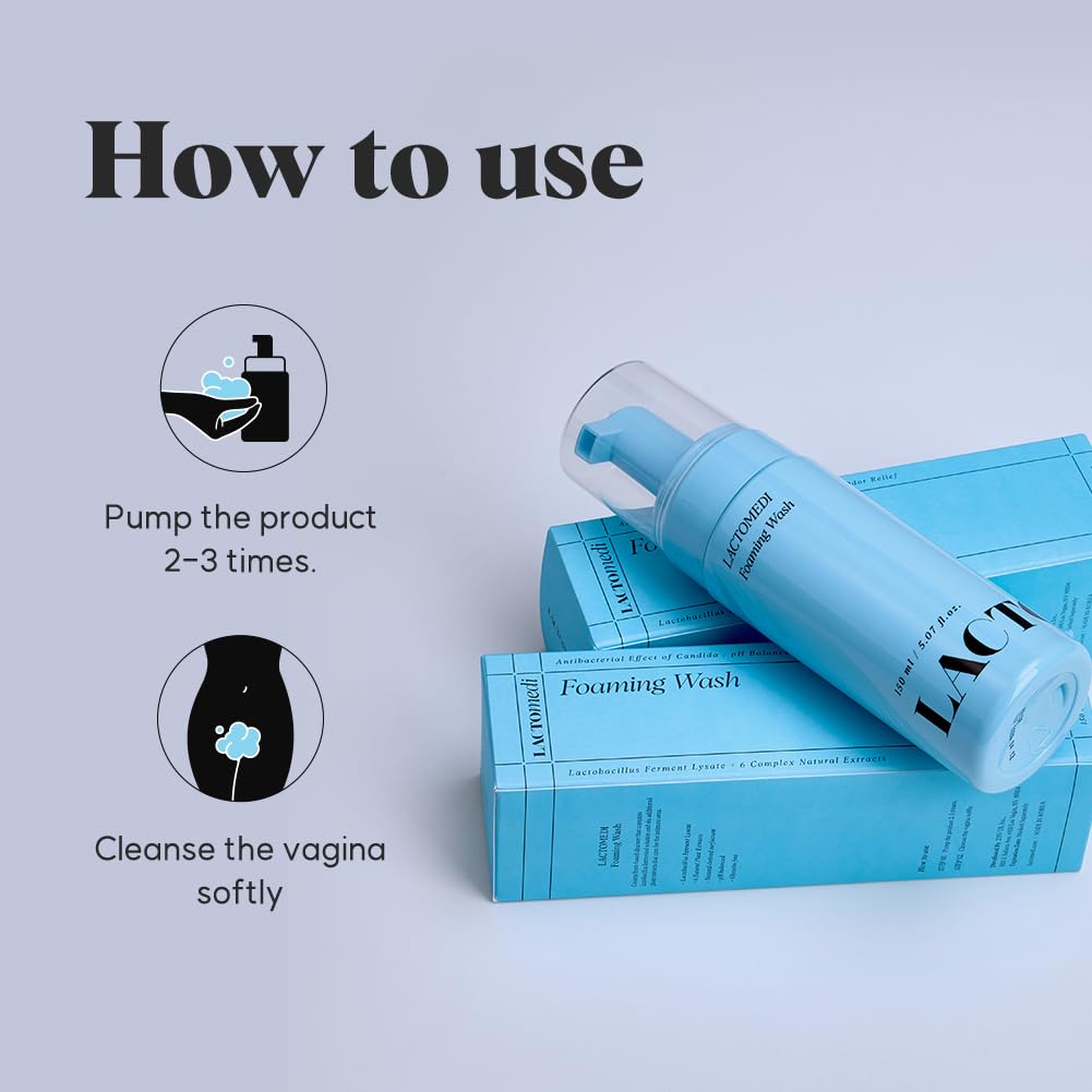 LACTOMEDI Feminine Foaming Wash | Gentle Foam Cleanser for Intimate Hygiene | pH-Balanced Formula LACTOMEDI