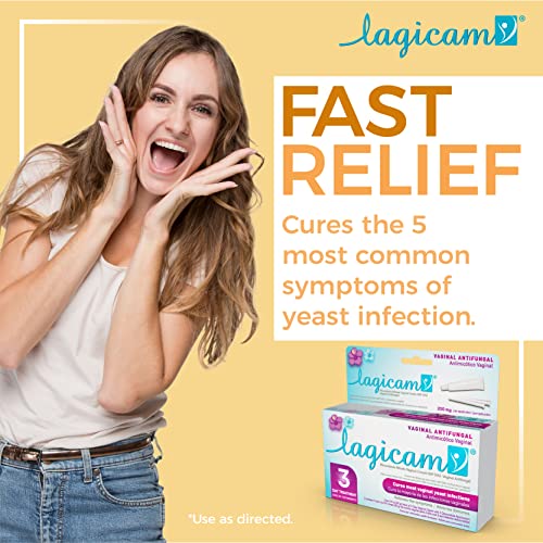 Lagicam Vaginal Yeast Infection, Antifungal 3 Day Miconazole Nitrate Treatment Cream LAGICAM V