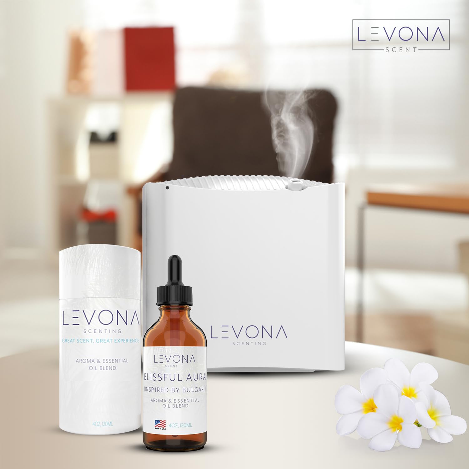 Levona Scent Essential Oils for Diffuser: Blissful Aura Inspired by Bulgari with Notes of Amber