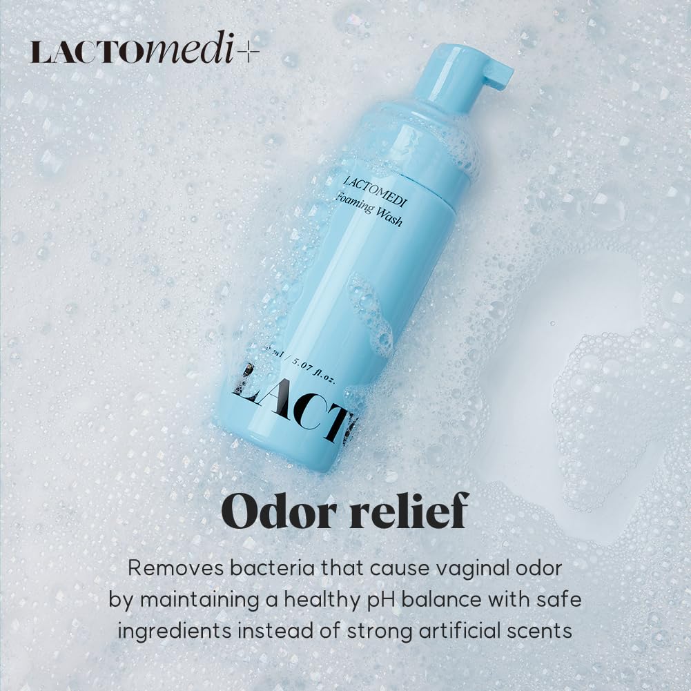 LACTOMEDI Feminine Foaming Wash | Gentle Foam Cleanser for Intimate Hygiene | pH-Balanced Formula LACTOMEDI