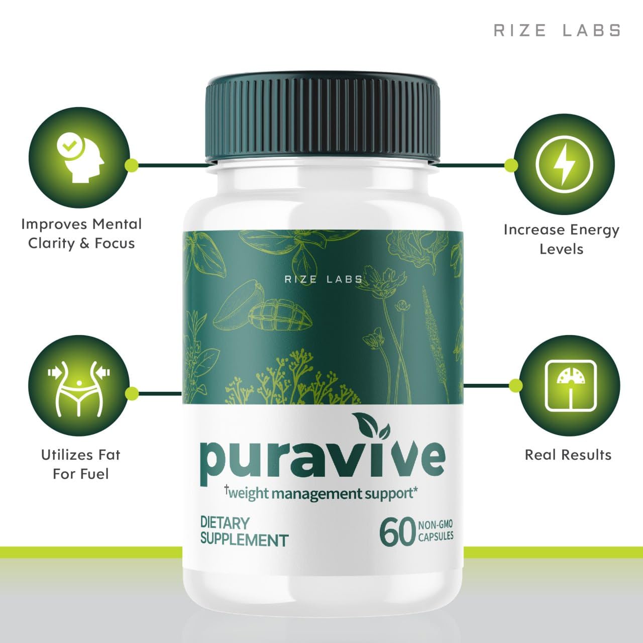 (5 Pack) Puravive Weight Health Pills, Puravive Exotic Rice Capsules Reviews, Purevive Weight rize labs