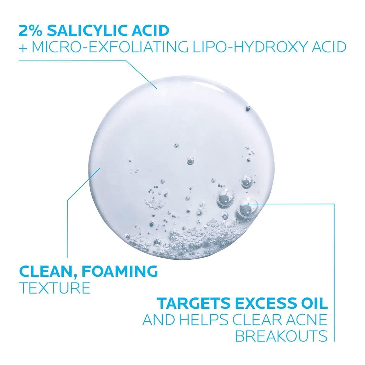 La Roche-Posay Effaclar Medicated Gel Facial Cleanser, Foaming Acne Face La Roche-Posay