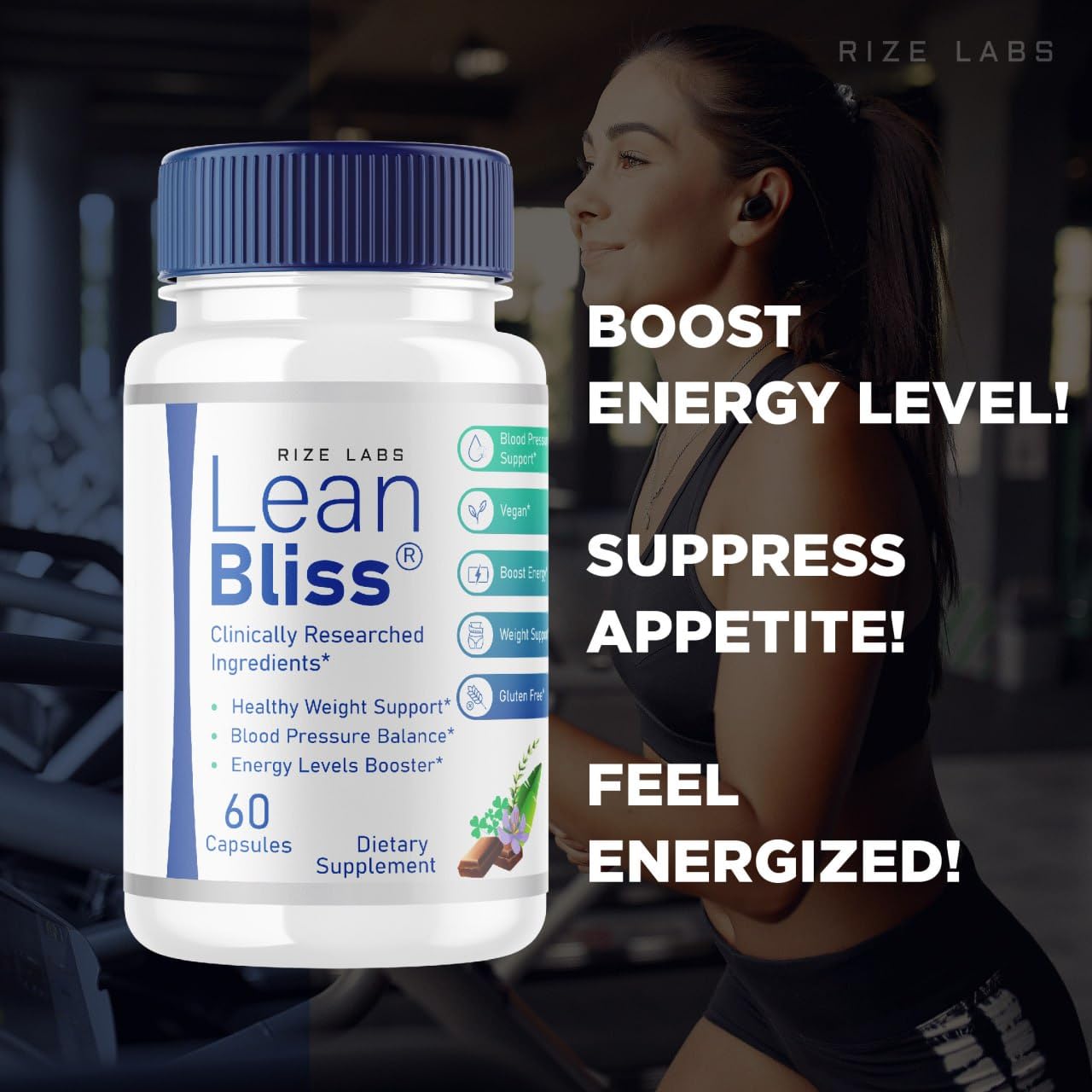 (2 Pack) Lean Bliss Weight Loss Pills, Lean Bliss Fat Burning Formula, LeanBliss Advanced rize labs