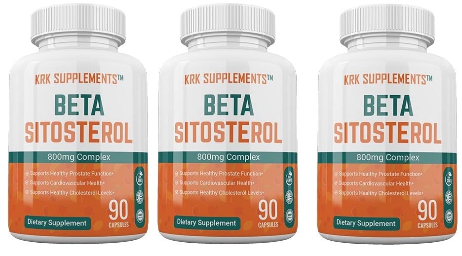 KRK SUPPLEMENTS Bundle Combo for 3 Total Bottles of Beta Sitosterol 800mg