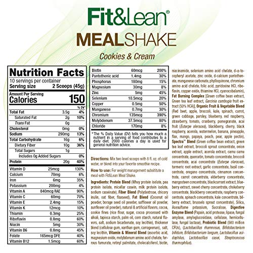Fit & Lean Meal Shake, Fat Burning Meal Replacement, Meal Replacement with Protein