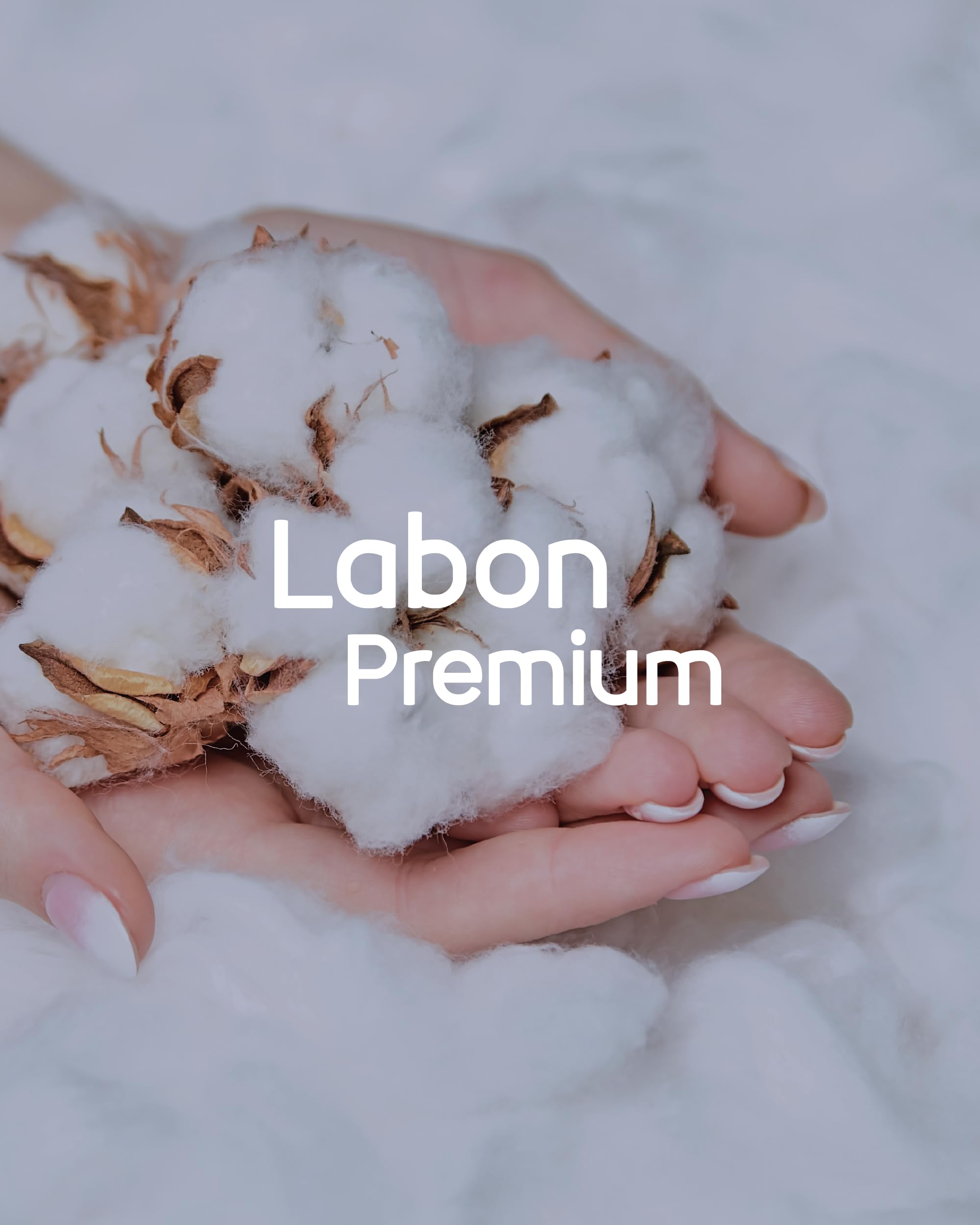 LABON Premium Vegan Organic Sanitary Pads (Regular, 25cm, 32 Counts) - 100% Organic Cotton Cover OCBON