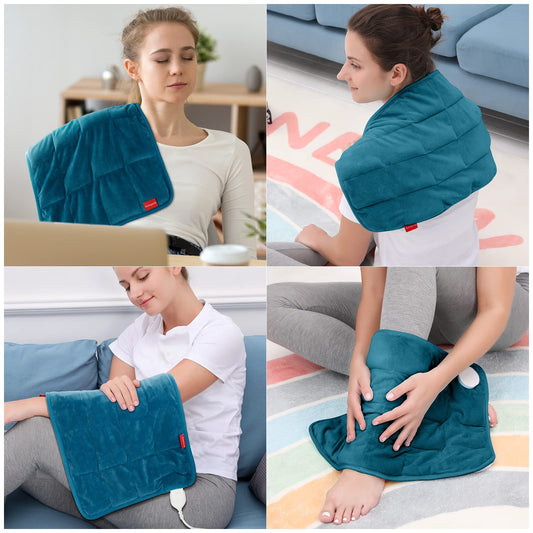 Comfytemp Full Weighted Heating Pad for Back Pain & Cramps Relief, 2.2lb Large Electric