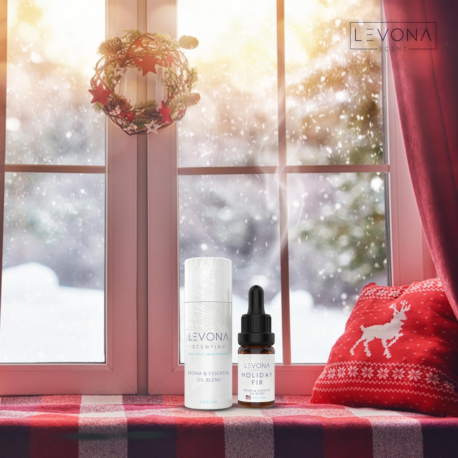 Levona Scent Christmas Essential Oils for Diffuser: Holiday Fir Essential Oil for Diffusers for Home