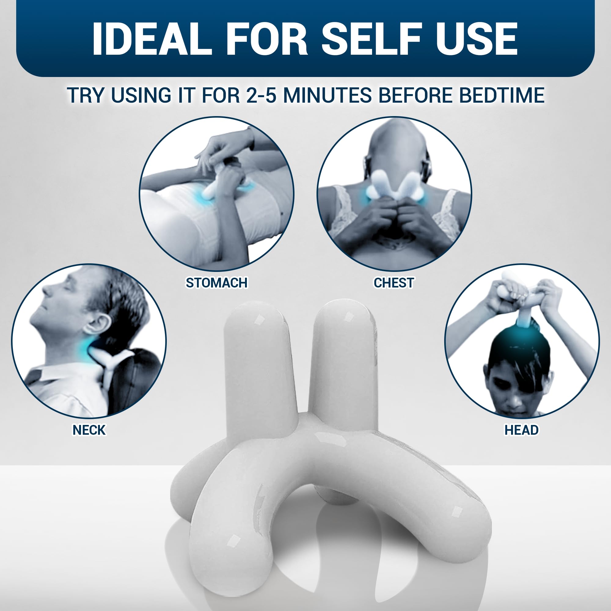 Dr. Bergโs Self-Massage Tool, Best for Back Pain Relief, Handheld Neck and Lower Back