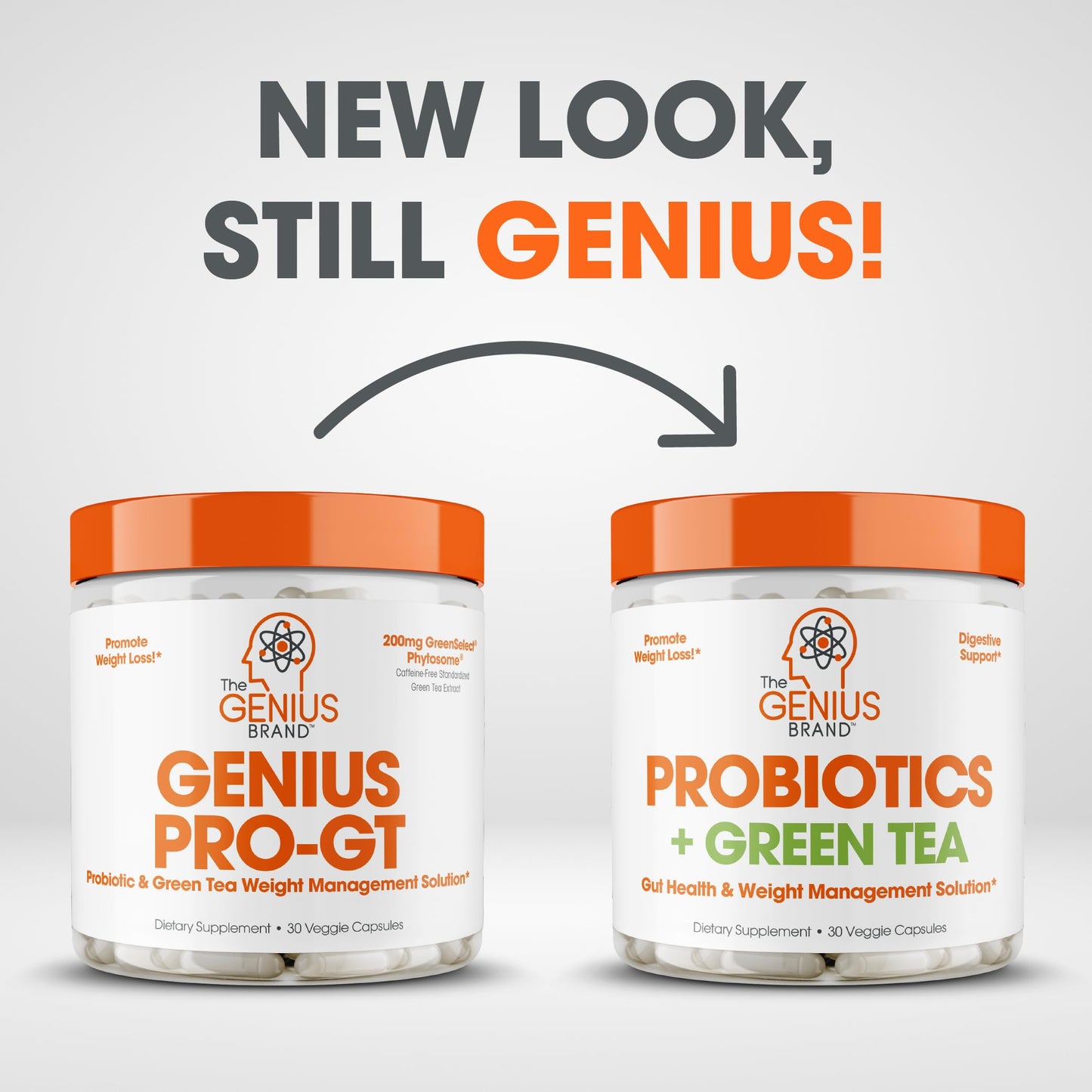 Genius Probiotics for Weight Loss with Green Tea Extract - Fat Burner Supplement & Digestive