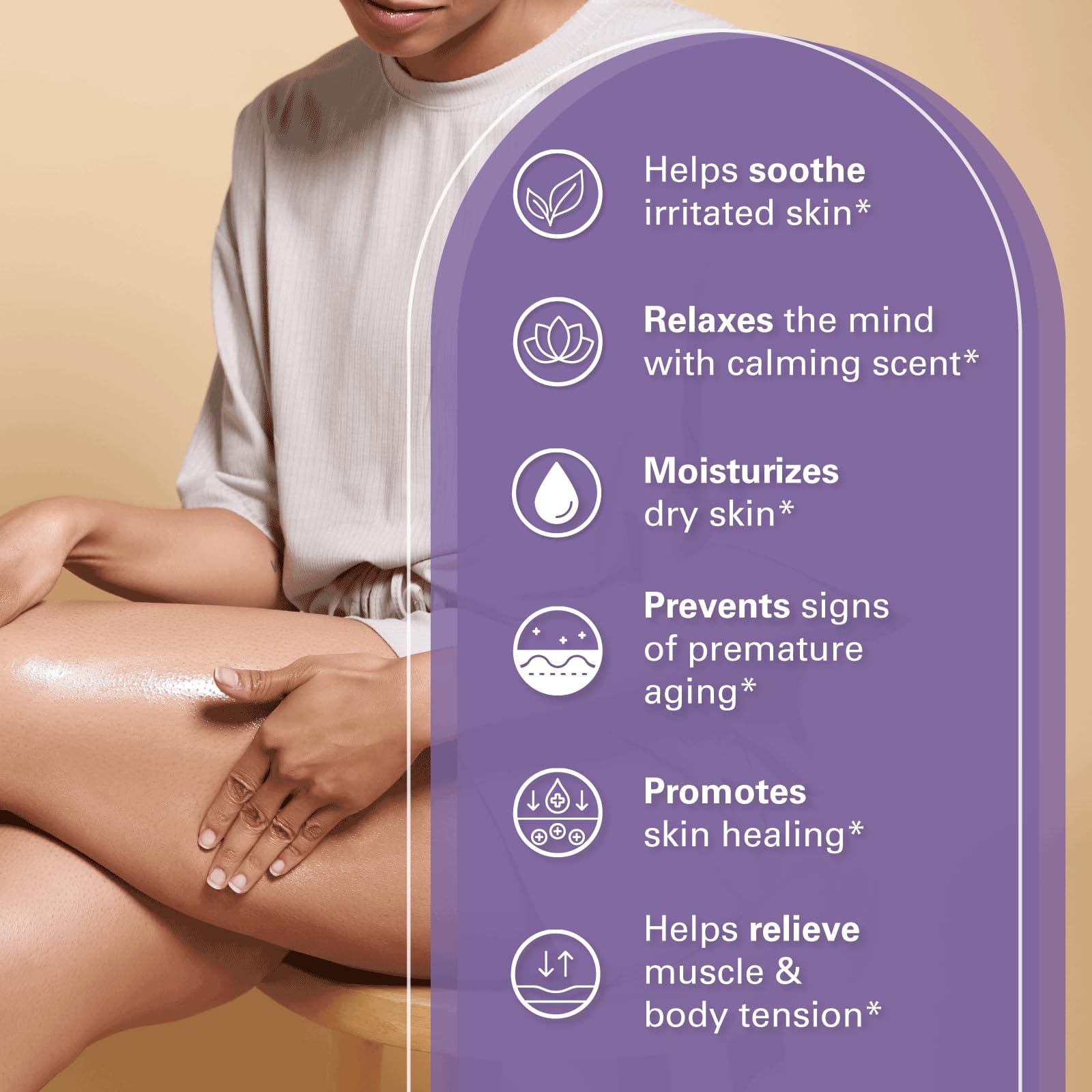 Lavender Massage Oil with Collagen and Stem Cells - Skin Tightening Massage Oil for Mass M3 Naturals