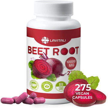 LaVitali 275 Beet Root Extract Capsules, 1000mg per Serving, High Concentrated Herbal