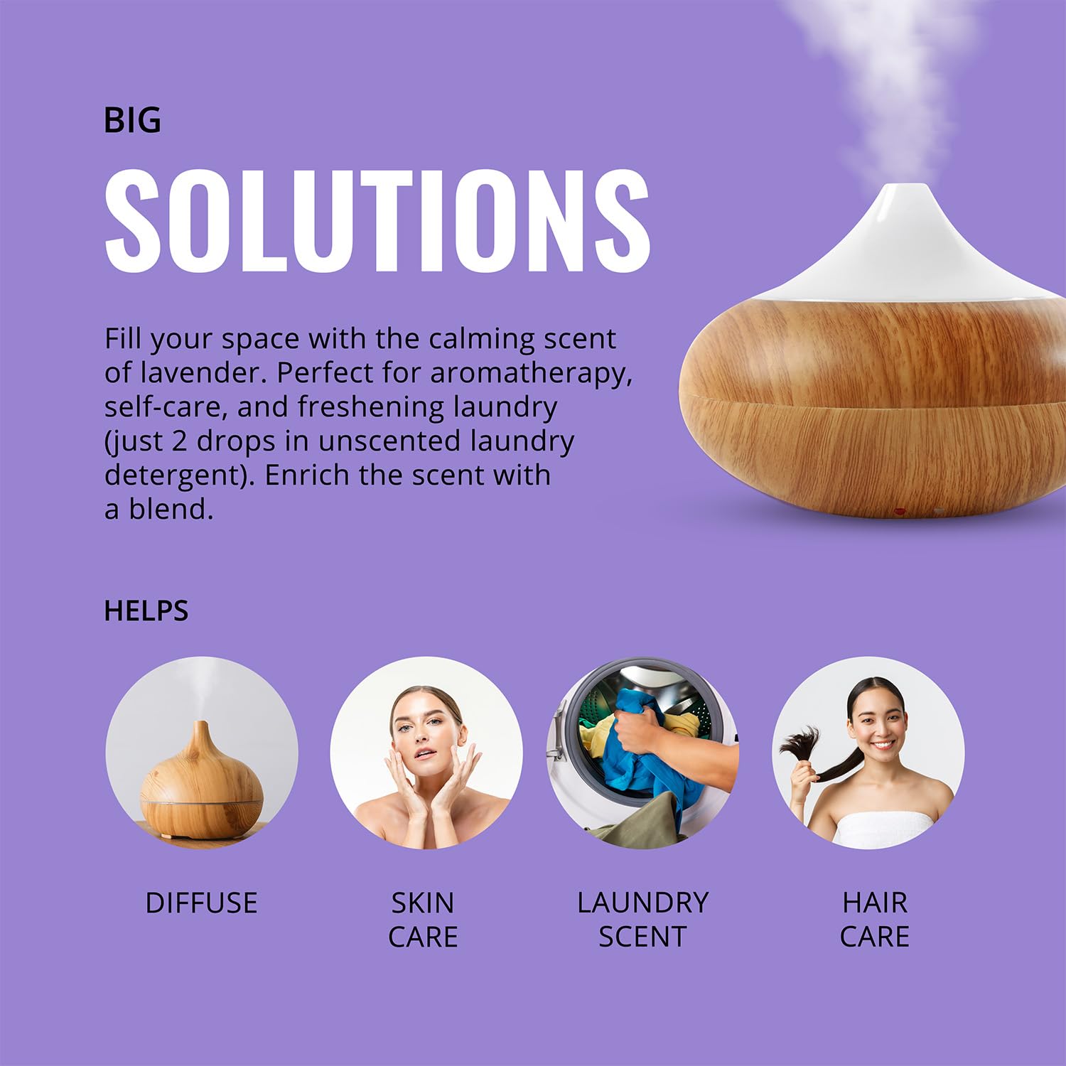 LAB BULKS ESSENTIAL OIL - Lavender Oil 16 Ounce Bottle for Diffusers, Home Care, Candles, Aromatherapy LAB BULKS ESSENTIAL OIL