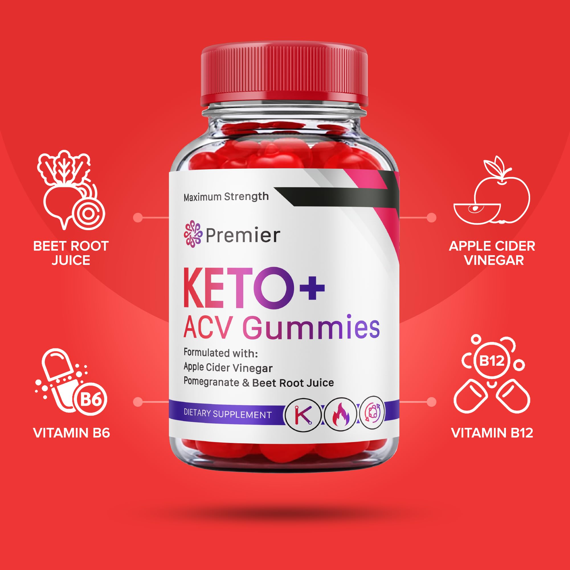(3 Pack) Premier Keto Acv Gummies Advanced Formula, Premier Keto + Acv Gummies Plus