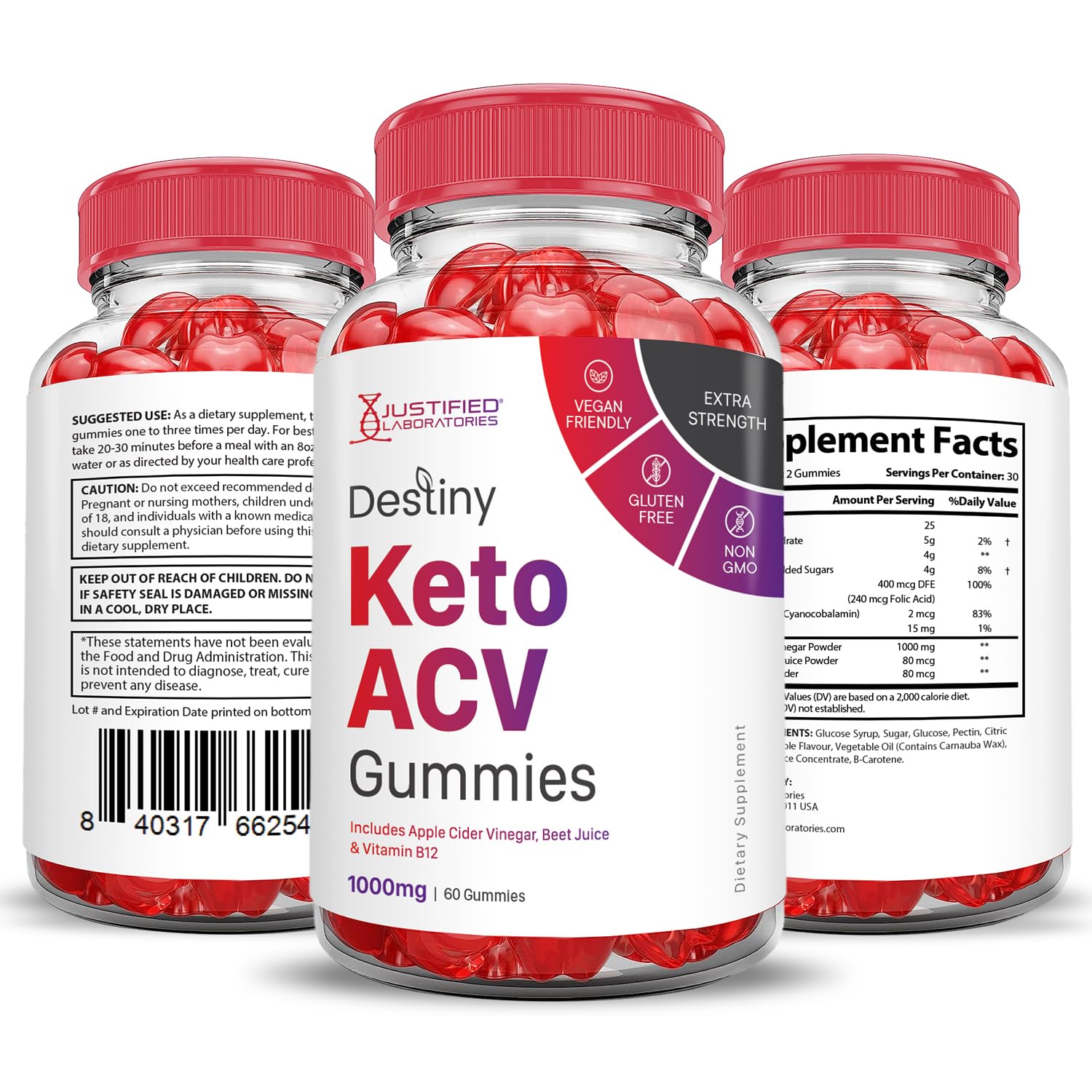 (5 Pack) Destiny Keto ACV Gummies Advanced Formula 1000MG Destiny Keto Gummies