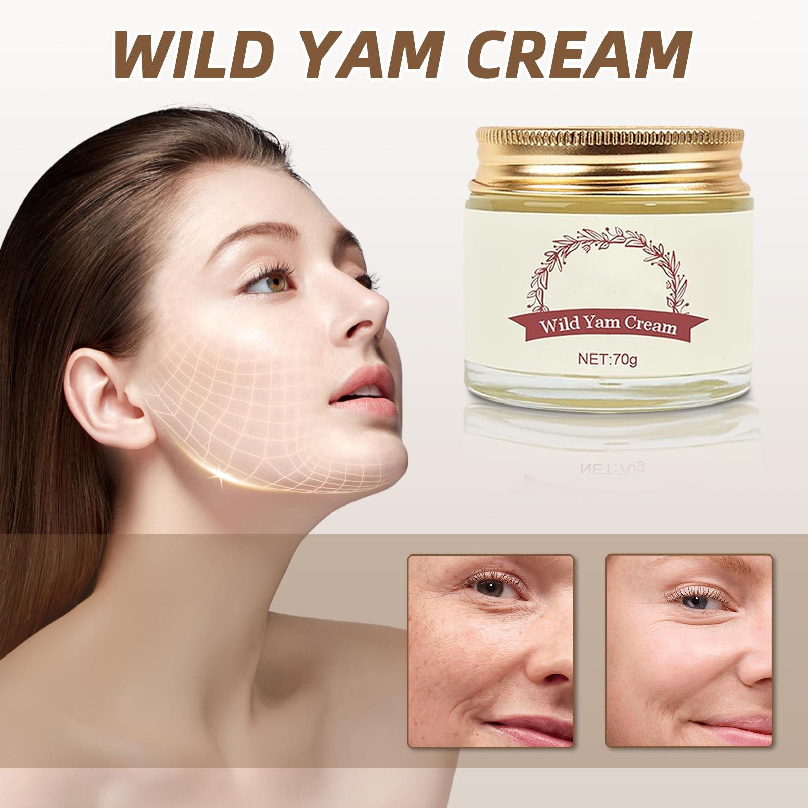 Kverg Wild Yam Cream - Wild Yam Cream Organic for Women, Hormone Balance, Yam Cream Kverg