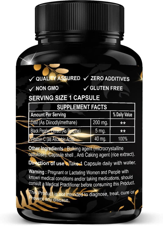 DIM Supplement 200 mg | Estrogen Balance for Women & Men | Hormone Balance, Hormonal Acne Supplements