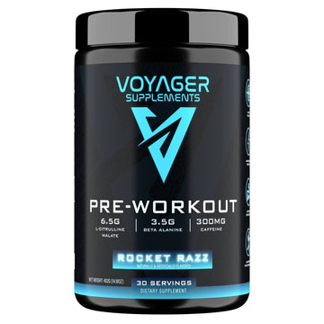Voyager Supplements Pre-Workout Powder | Rocket Razz | Intense Pump | Maximized
