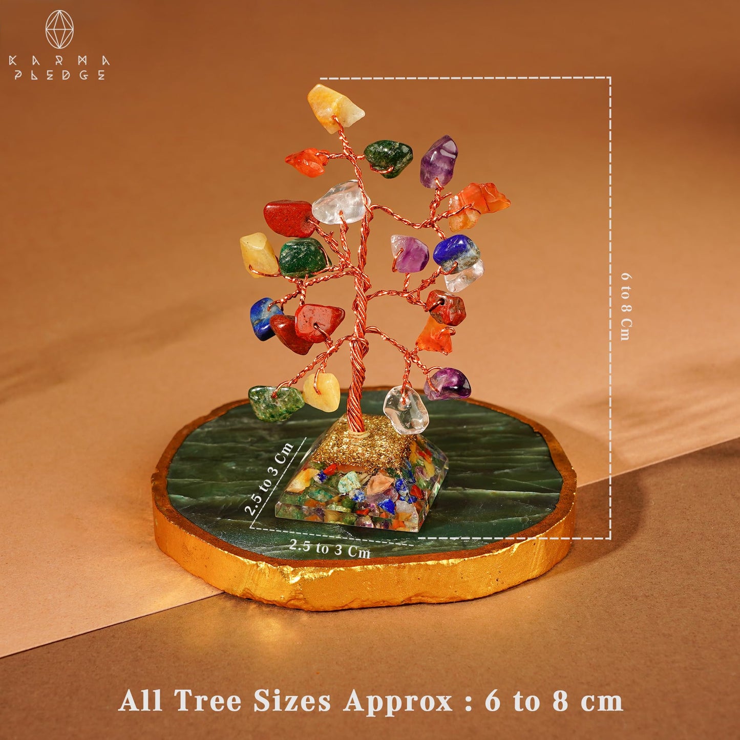 Crystal Tree Tree of Life 7 Chakra Healing Crystals & Stones for Positive Energy, Good Luck Gifts