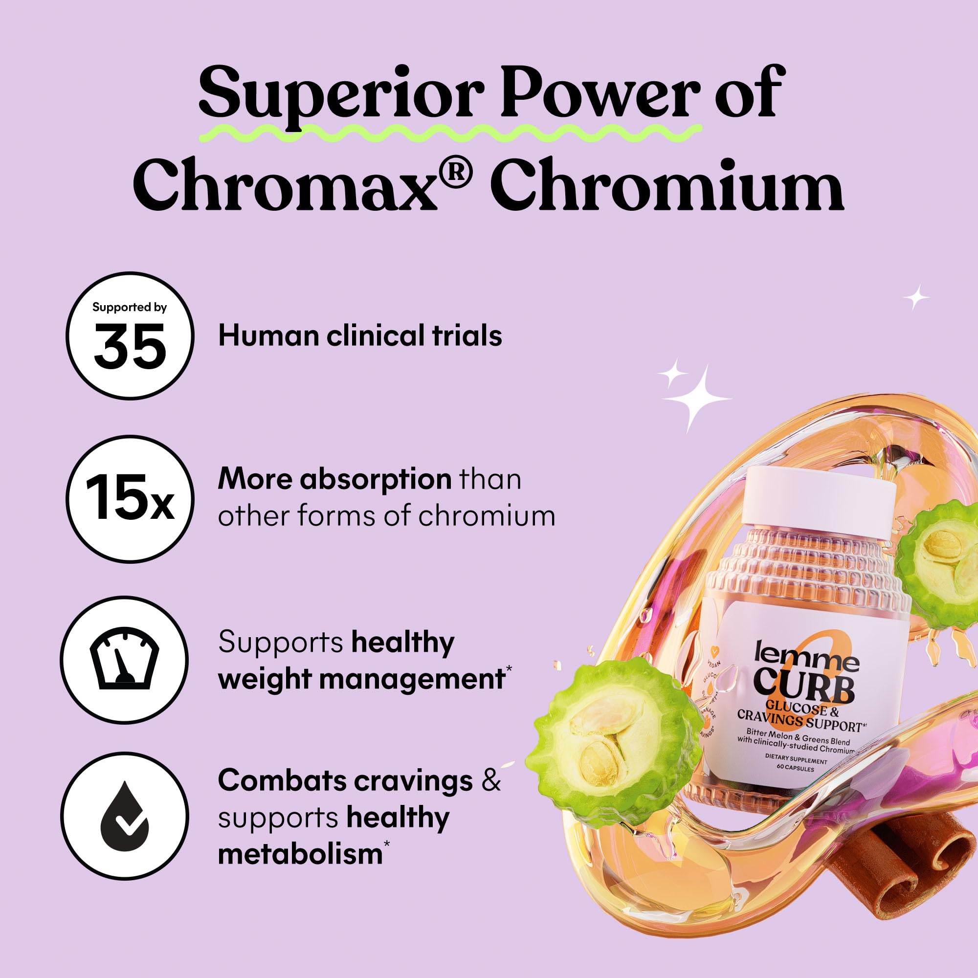 Lemme Curb - Cravings, Glucose Metabolism & Weight Management Support with Clinically Lemme