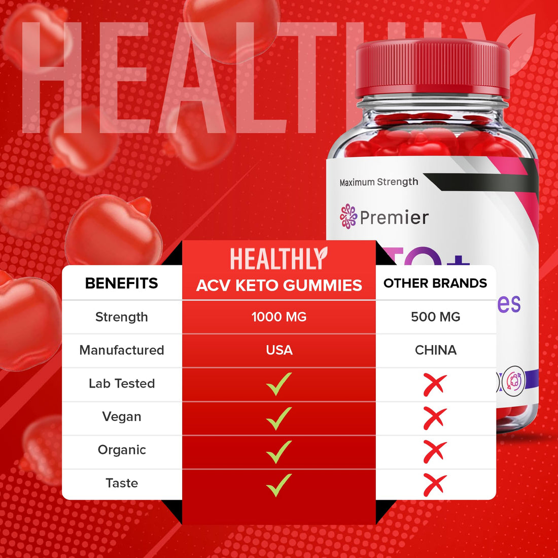 (3 Pack) Premier Keto Acv Gummies Advanced Formula, Premier Keto + Acv Gummies Plus