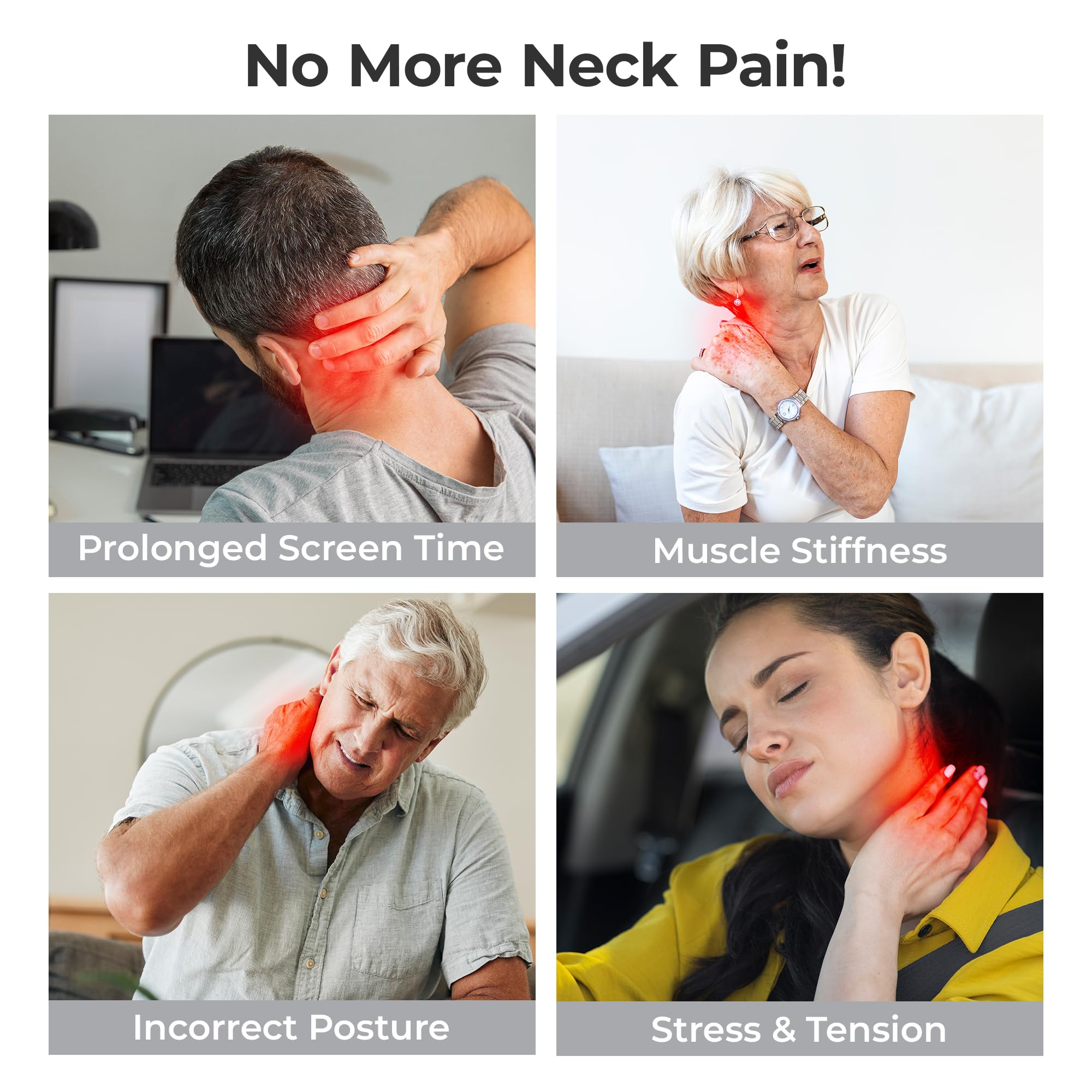 Lifepro Red Light Therapy for Neck - Compact & Rechargeable Red Light Therapy Device- On-The-Go