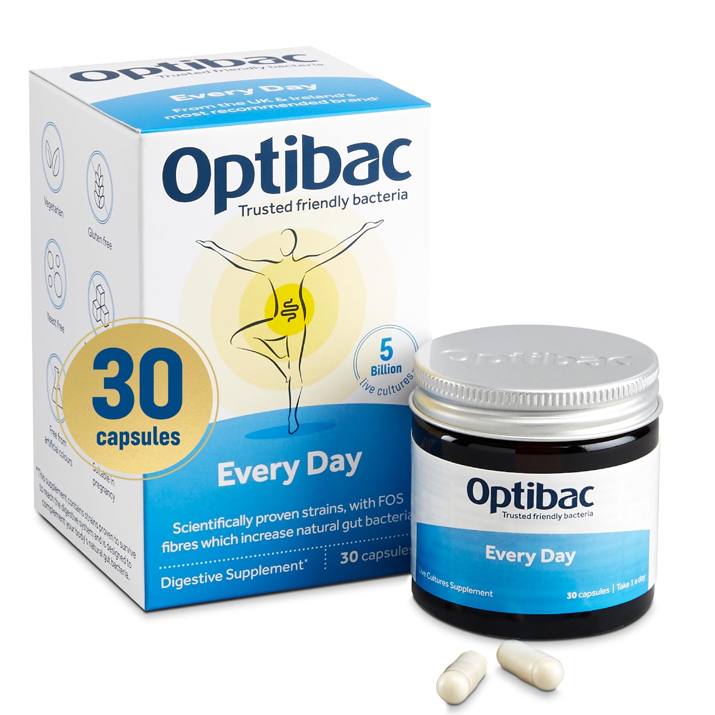 Optibac Probiotics Every Day - Digestive Probiotic Supplement with 5 Billion Bacterial