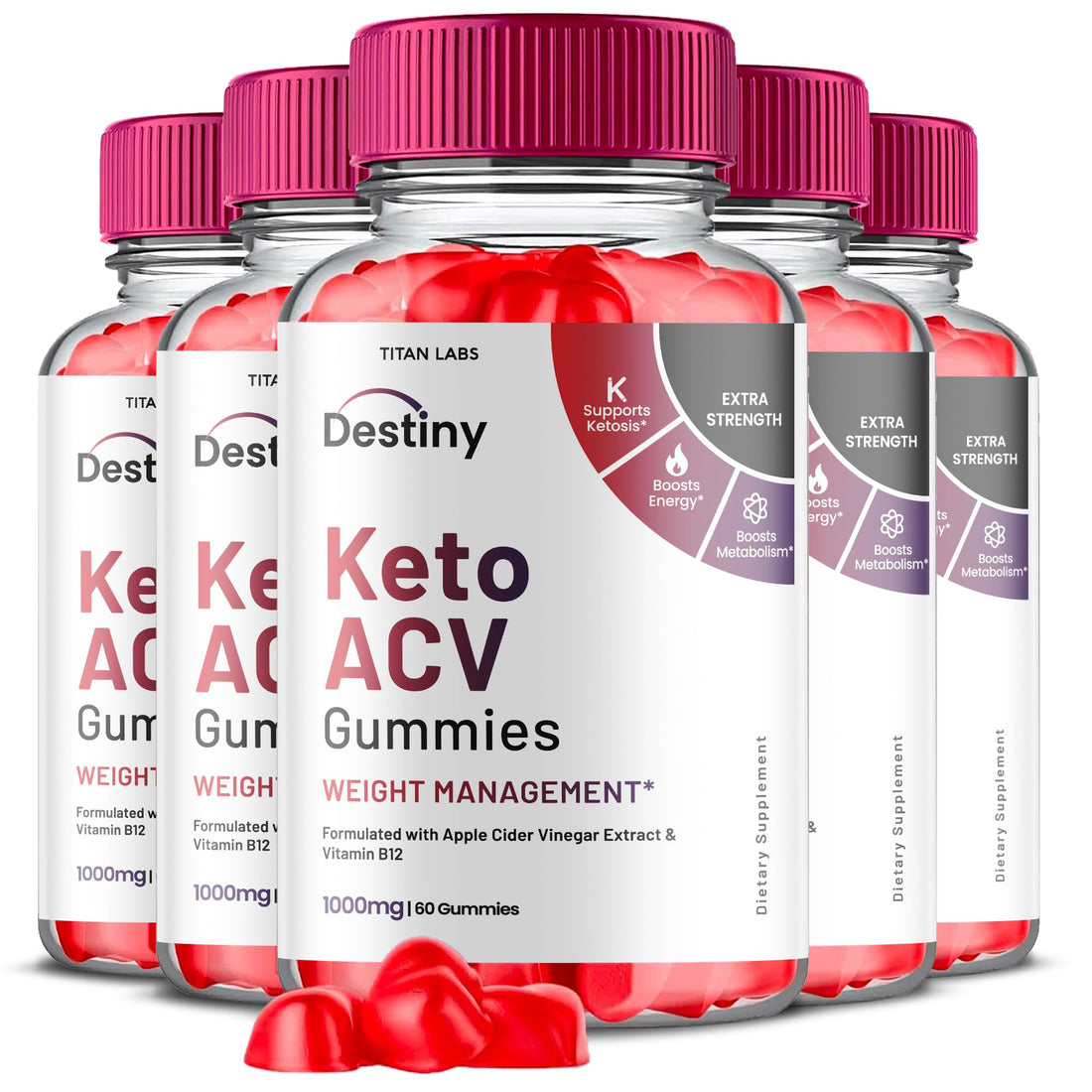 (5 Pack) Destiny Keto ACV Gummies, Destiny Keto ACV Gummies Advanced Weight Loss