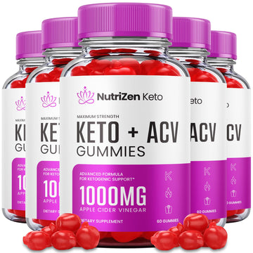 (5 Pack) Nutrizen Keto Acv Gummies - Official Formula - Nutrizen Keto + Acv Gummies